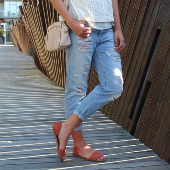 Madewell Shoes - Madewell Thea Leather Slip On Sandal 6.5